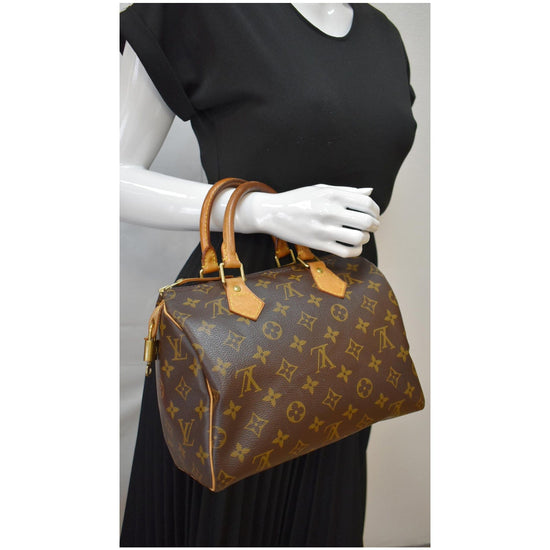 Louis Vuitton Speedy Damier Duffle 25 Brown Canvas