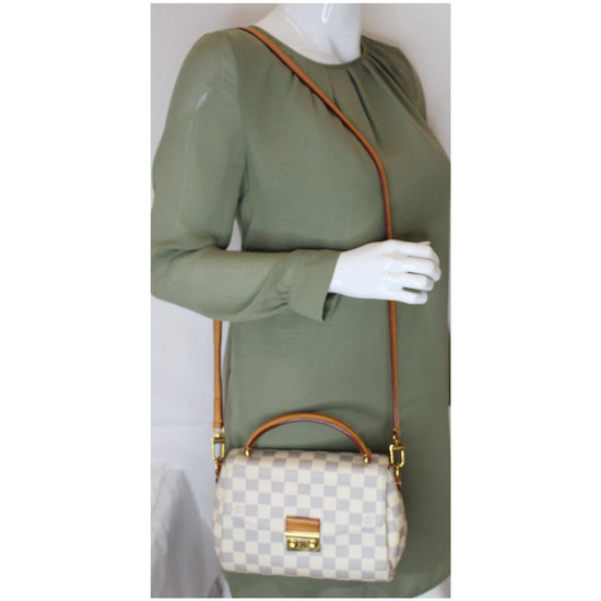 Louis Vuitton Vintage - Damier Azur Croisette Bag - White Ivory Blue -  Damier Leather Handbag - Luxury High Quality - Avvenice