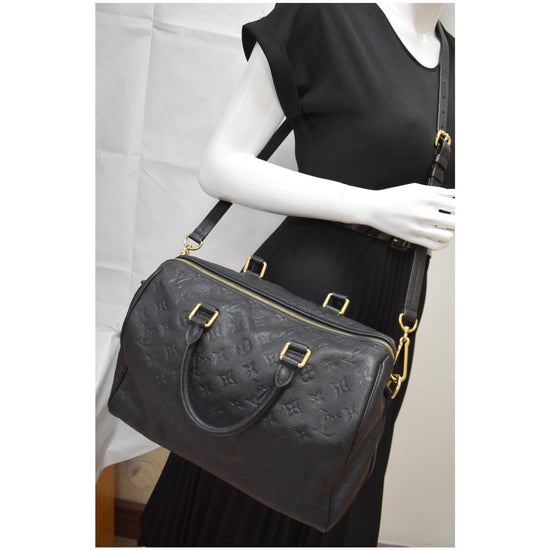 Louis Vuitton  Speedy Bandouliere 30 Empreinte Noir Leather Satchel –  Baggio Consignment