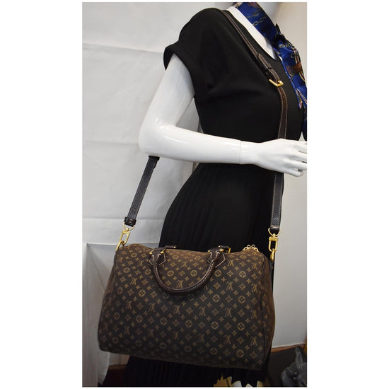 Louis Vuitton Brown Monogram Mini Lin Speedy 30 - My Luxury Bargain