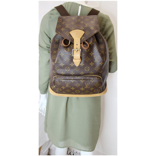 Louis+Vuitton+Montsouris+Backpack+GM+Brown+Canvas for sale online