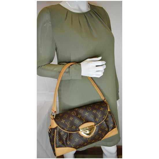 Louis+Vuitton+Beverly+Shoulder+Bag+MM+Brown+Canvas for sale online