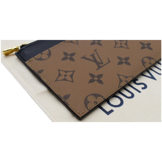 LOUIS VUITTON Slim Purse Wallet Monogram Reverse Canvas Black M80390