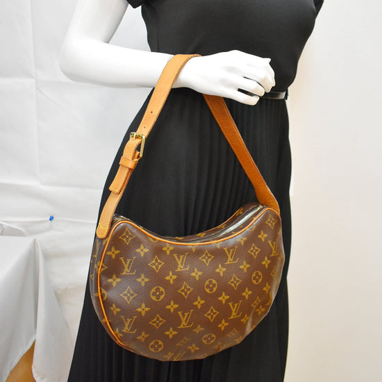 LOUIS VUITTON Croissant MM Monogram Canvas Shoulder Bag Brown-US