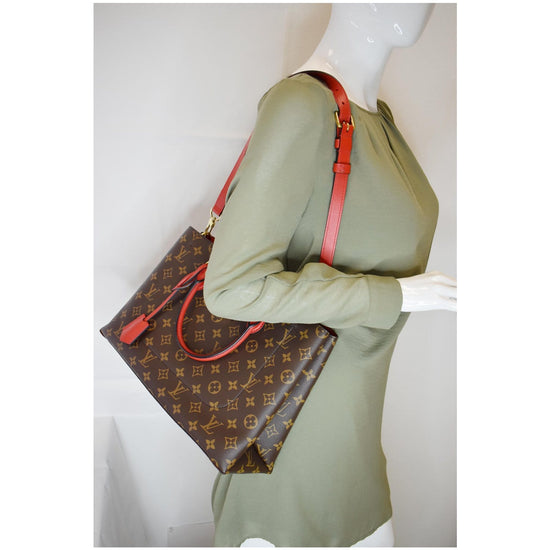 Louis Vuitton flower tote tas bruin/beige