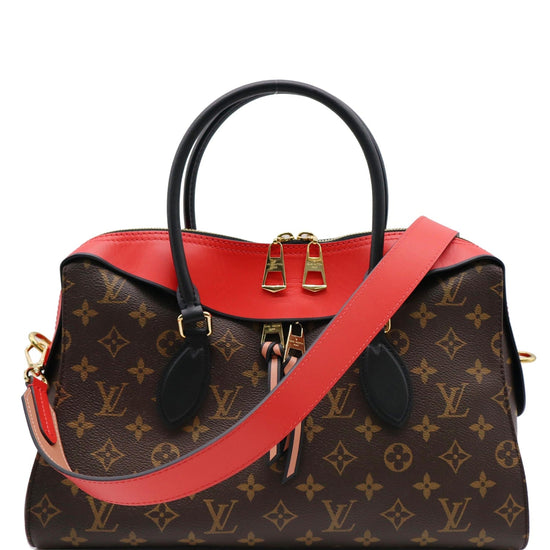 Louis Vuitton Tuileries Caramel Rouge Monogram Canvas and Calfskin Cro -  MyDesignerly