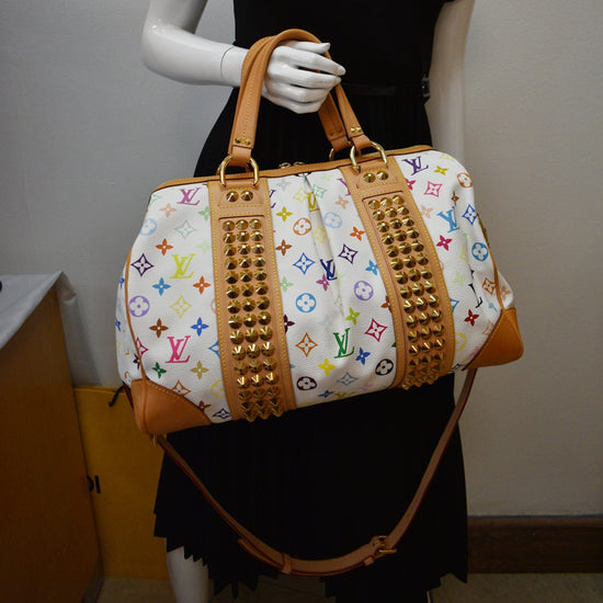 Louis Vuitton White Monogram Multicolore Courtney GM Multiple