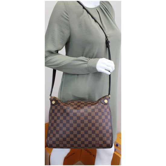 Louis Vuitton Duomo Damier Ebene Handbag Satchel Women Brown Purse