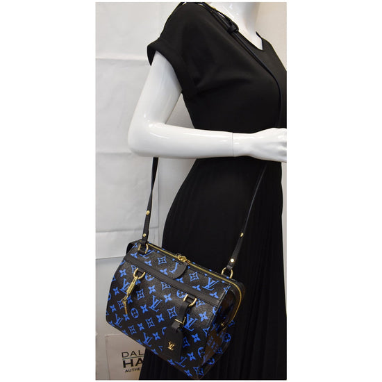 LOUIS VUITTON Colored Monogram Speedy  PM Blue Black 1162780