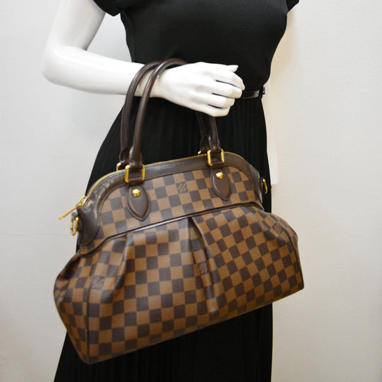 Authentic Louis Vuitton Trevi PМ Damier Ebene Satchel Handbag TJ0172 France