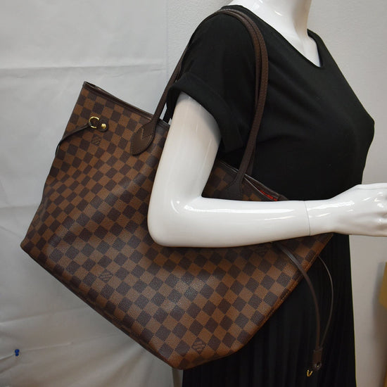 Louis Vuitton Damier Ebene Braided Neverfull MM w/ Pouch & Strap - Brown  Totes, Handbags - LOU757166