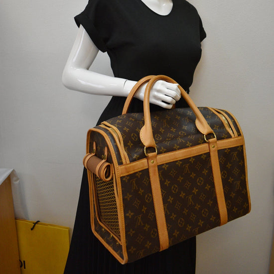 Louis Vuitton Dog Carrier 40 Monogram Canvas Luggage Bag