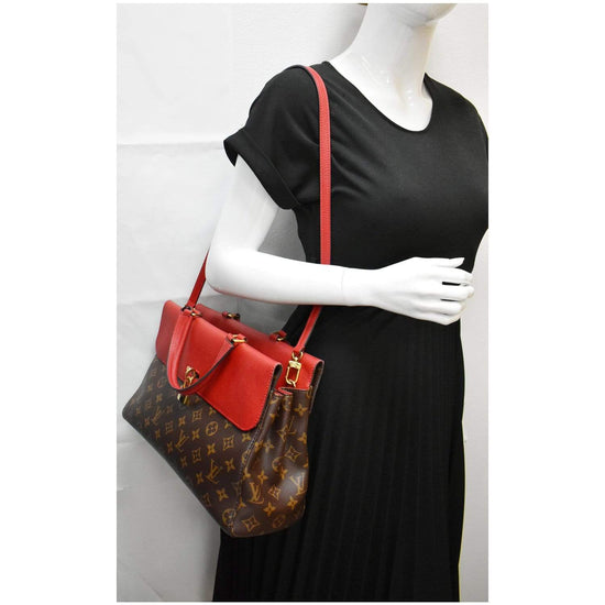 Louis Vuitton LOUIS VUITTON Almintou 2way Handbag Brown X Red