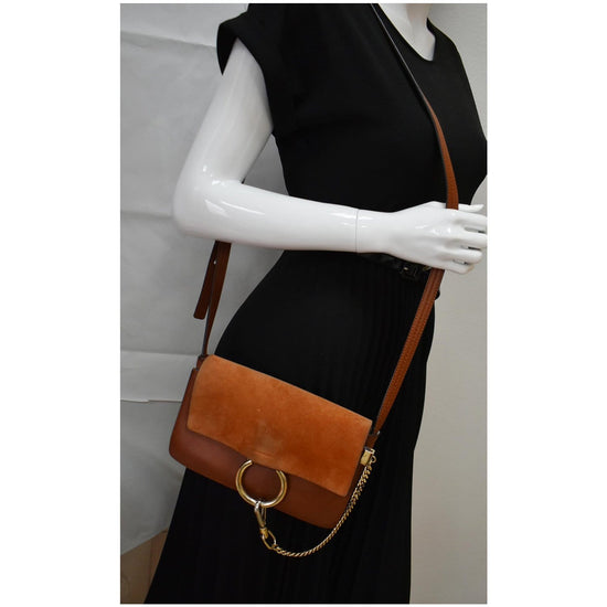 Chloe Faye Top Handle Bag Small Black in Calfskin Leather - US