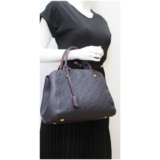 Louis Vuitton - Montaigne GM Dark Navy Monogram - Top Handle w/ Shoulder Strap