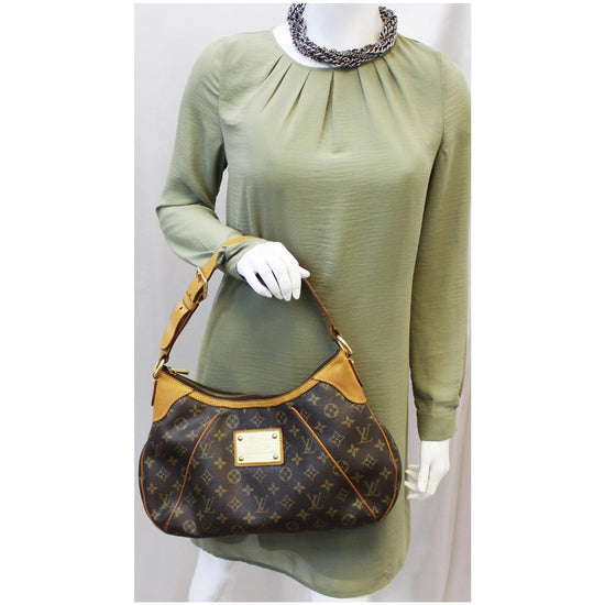 Louis Vuitton Vintage Brown Monogram Thames GM Canvas Shoulder Bag