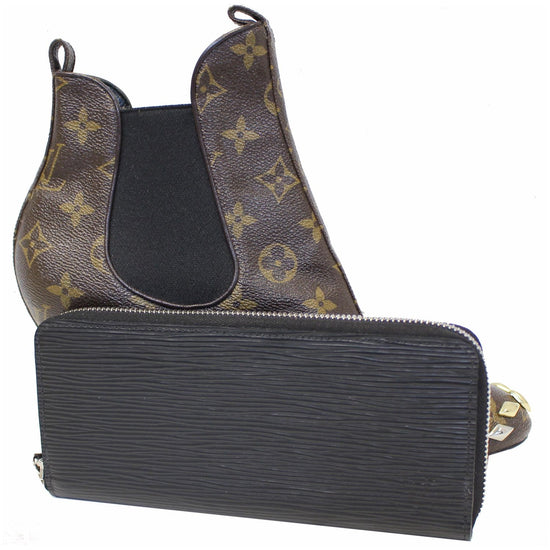 LOUIS VUITTON Epi Clemence Wallet Black 1259569