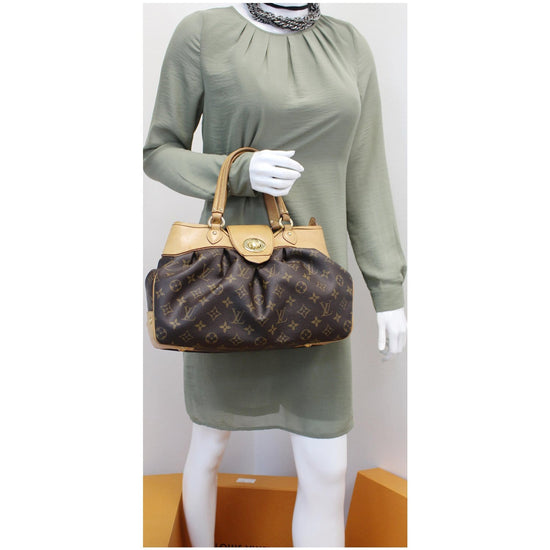 Boetie cloth handbag Louis Vuitton Brown in Cloth - 15595531