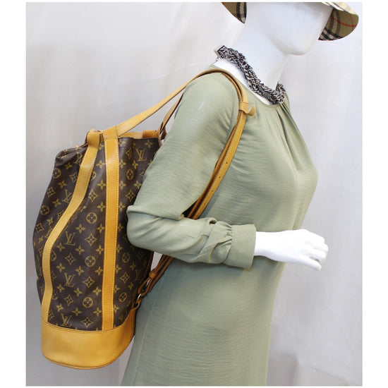 LOUIS VUITTON Randonnee GM Monogram Canvas Backpack Bag Brown-US