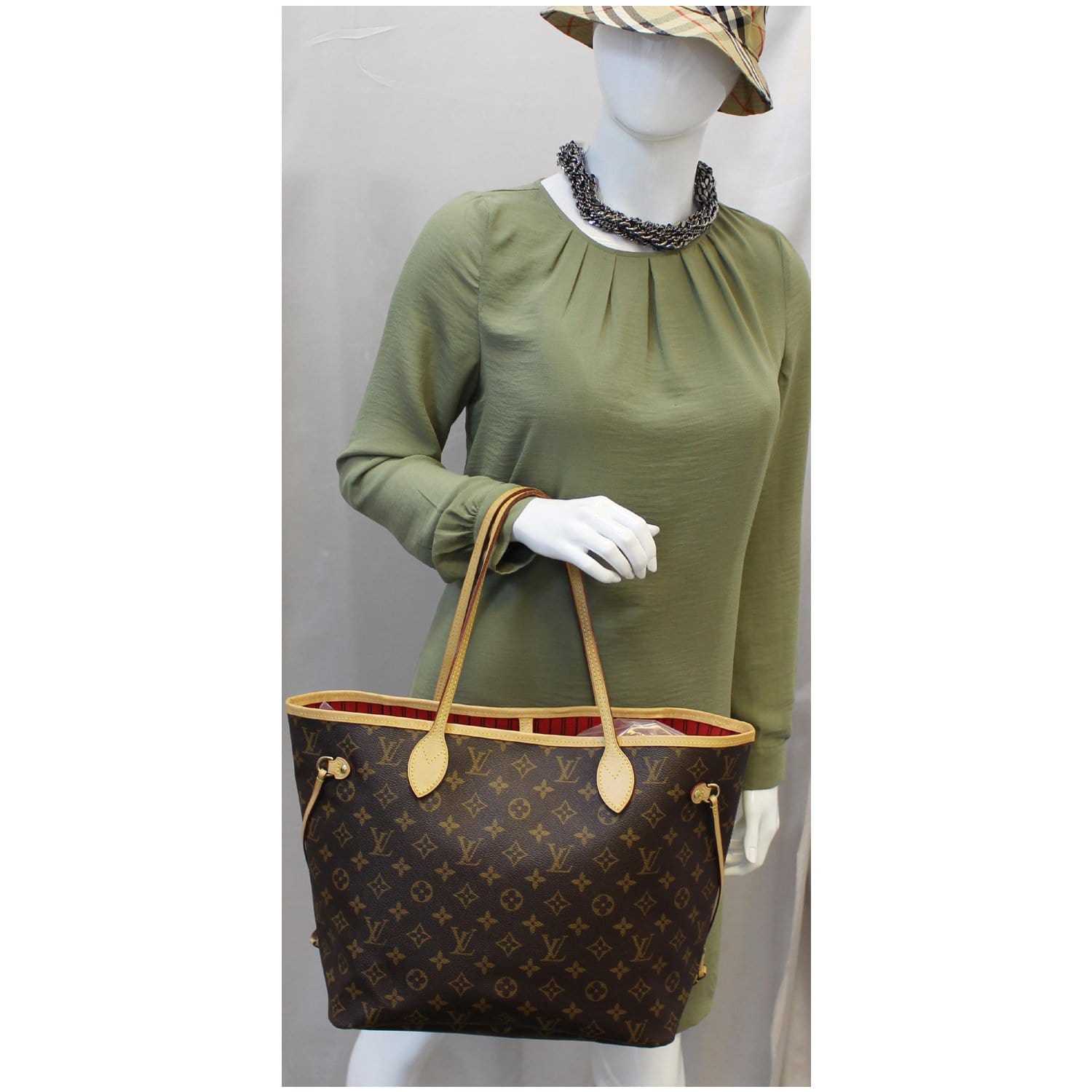 Louis Vuitton Neo Neverfull Damier Azur (Without Pouch) GM Beige Lining in  Canvas/Vachetta with Brass - US