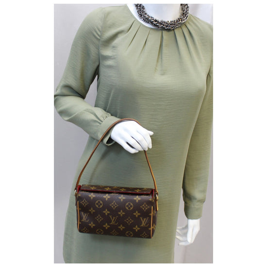 LOUIS VUITTON Recital Monogram Canvas Shoulder Handbag-US