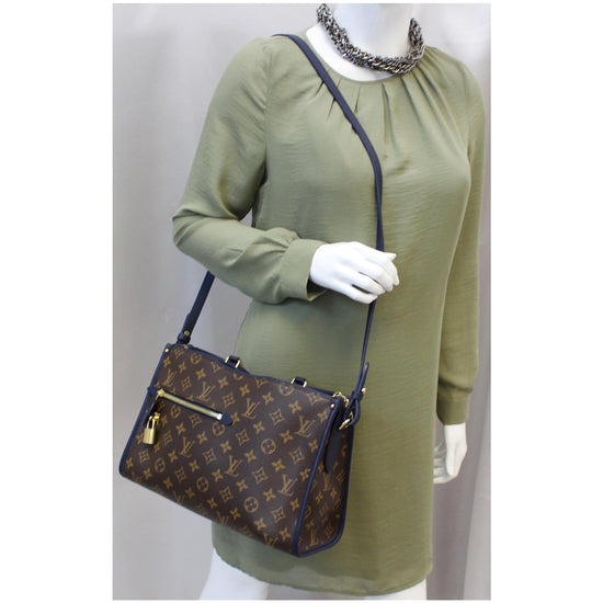 Louis Vuitton Brown Monogram Popincourt PM Satchel Shoulder Handbag Raisin