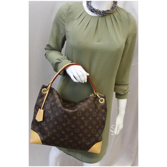 LOUIS VUITTON Berri PM Monogram Canvas Shoulder Bag Brown-Sold 