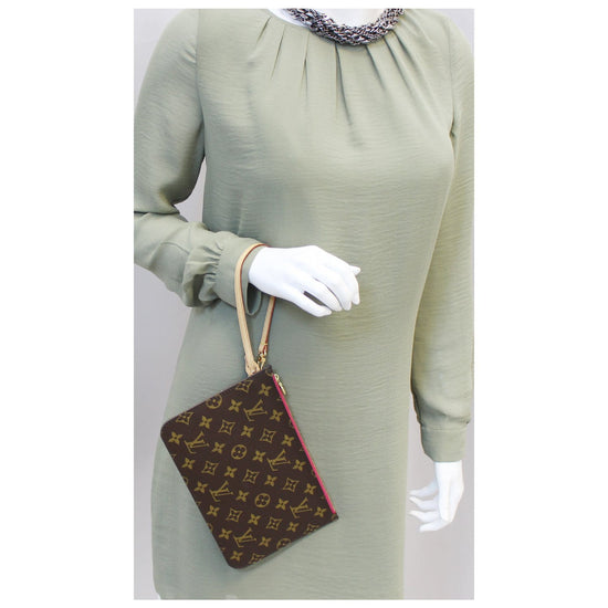 Louis Vuitton Monogram Sunset Khaki Neverfull Pochette MM or GM Wristlet  Leather ref.647641 - Joli Closet