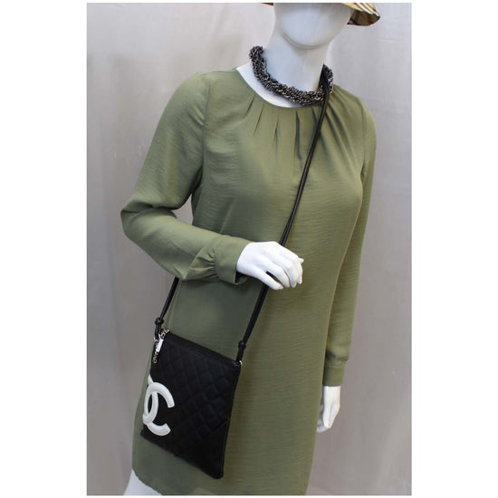 Chanel Black Quilted Leather Ligne Cambon Messenger Bag at 1stDibs