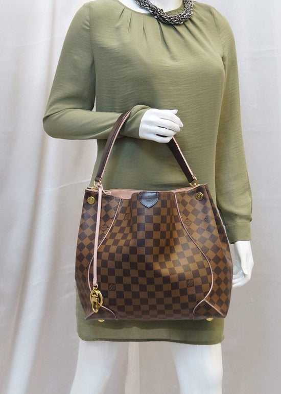 Louis Vuitton Monogram Canvas Caissa Hobo Damier in Brown with red Trim -  Luxury In Reach