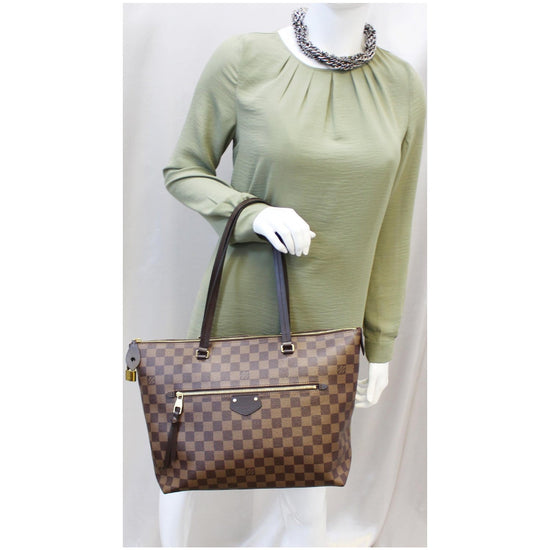 Louis Vuitton Discontinued Damier Ebene Lena MM Zip Tote Iena Jena 860304