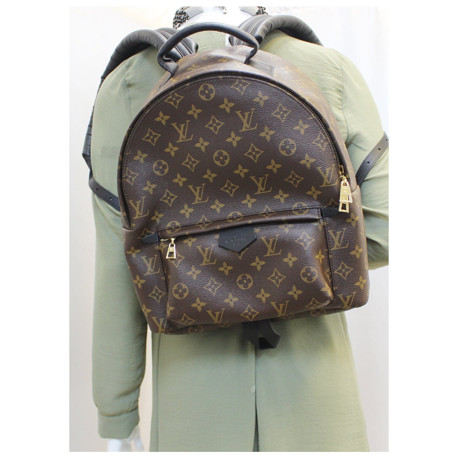 LOUIS VUITTON Palm Springs MM Monogram Canvas Backpack Bag-US