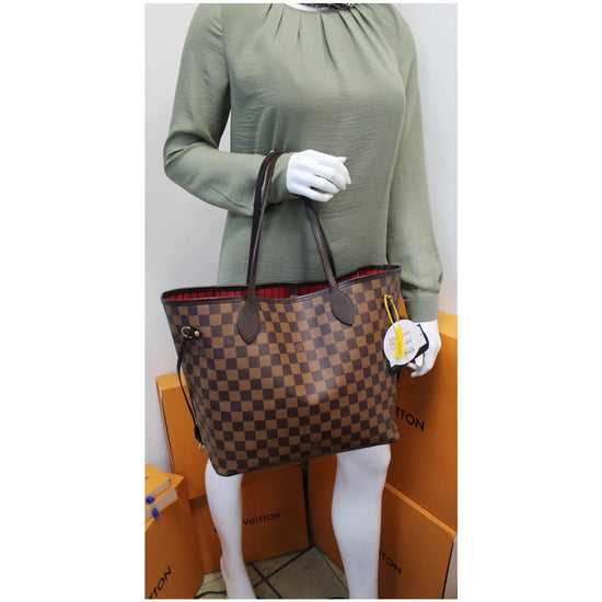 Borsa Louis Vuitton Neverfull in damier ebene MM