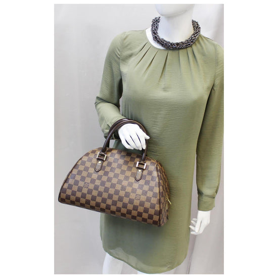 LOUIS VUITTON Ribera MM Damier Ebene Satchel Bag Brown - DD6266