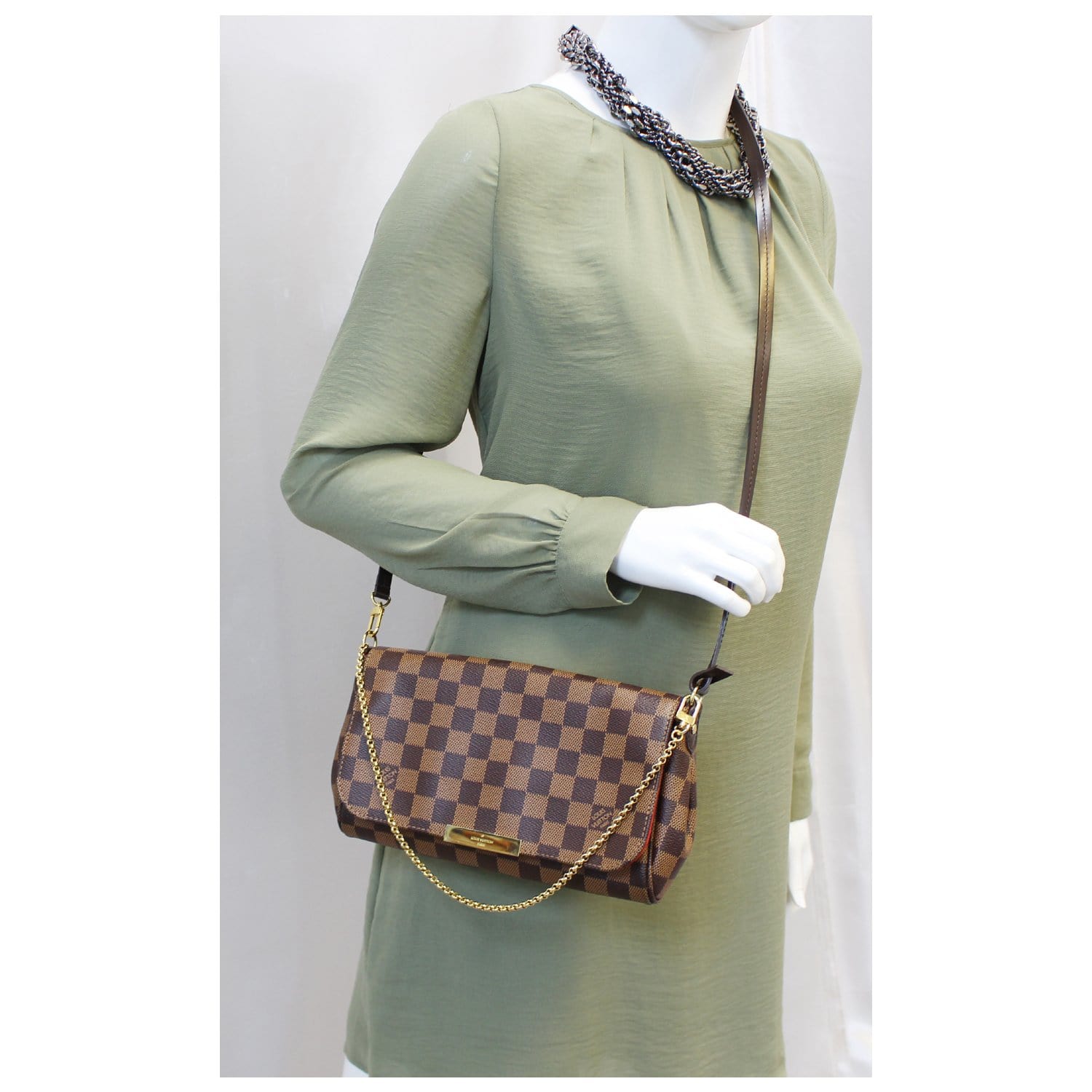 LOUIS VUITTON Favorite MM Damier Ebene Crossbody Bag-US