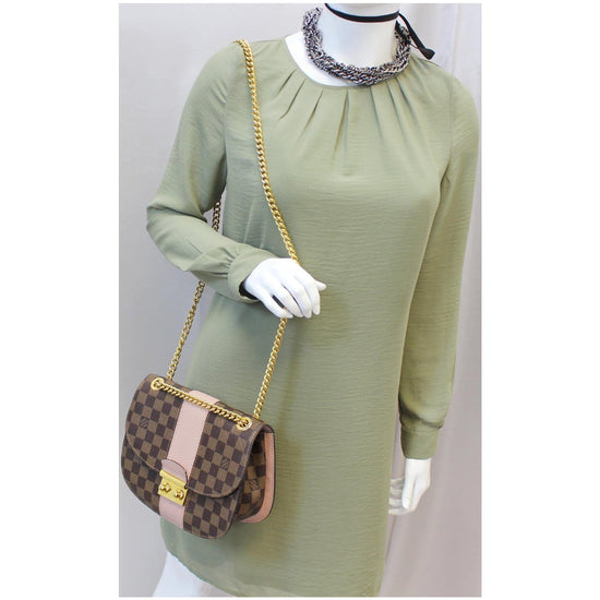 LOUIS VUITTON Wight Damier Ebene Magnolia Shoulder Crossbody Bag