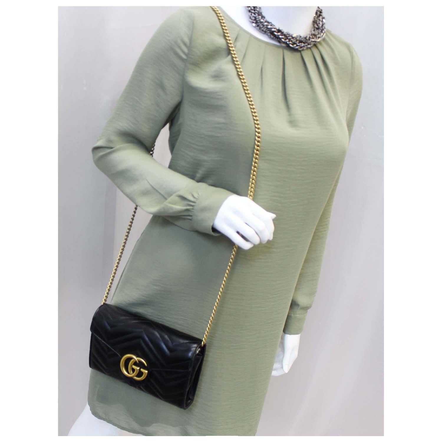 Gucci Black Gg Marmont Mini Leather Bag | NAR Media Kit