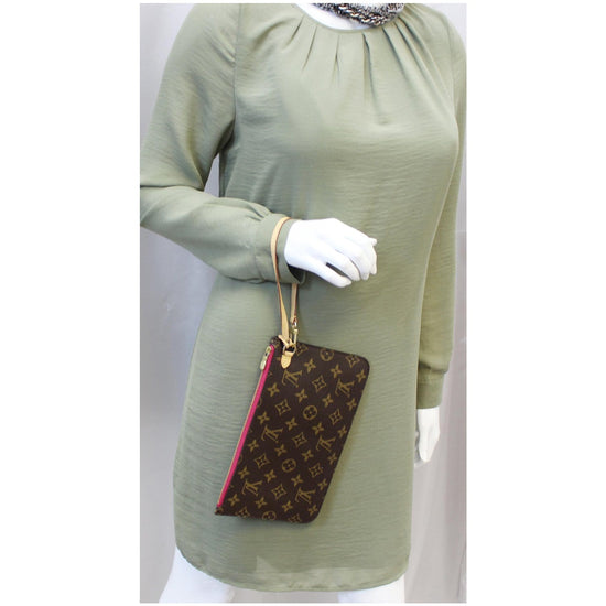 Louis Vuitton Neverfull pochette Dark brown Cloth ref.572471 - Joli Closet