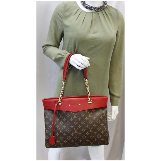 Louis Vuitton, Bags, Louis Vuitton Monogram Pallas Shopper Cherry  Shoulder Bag In Red