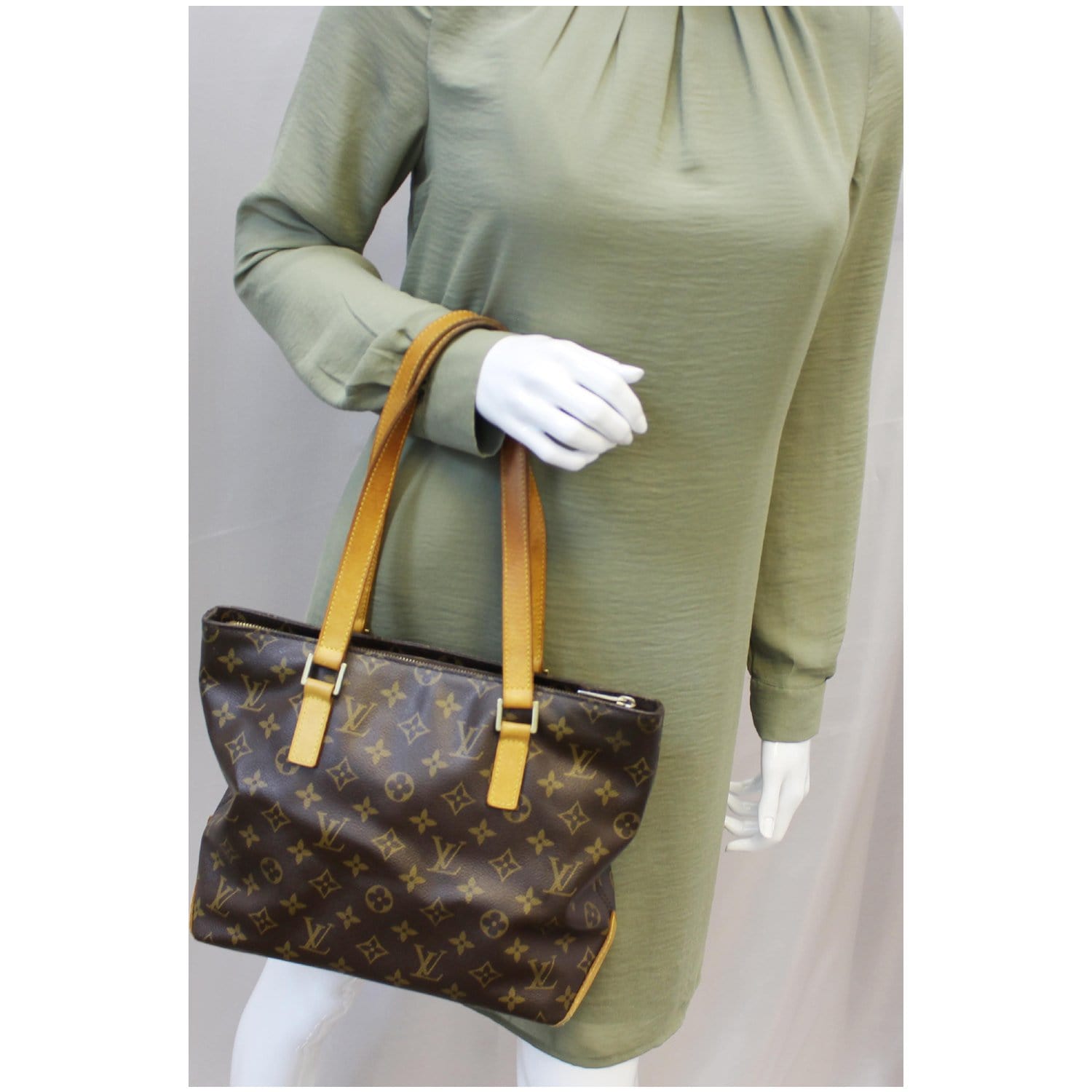 LOUIS VUITTON Cabas Piano Monogram Canvas Shoulder Bag Brown-US