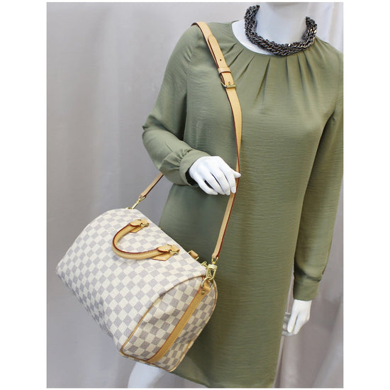 LOUIS VUITTON Speedy Bandouliere 30 Damier Azur Shoulder Hand Bag Adde –  Debsluxurycloset