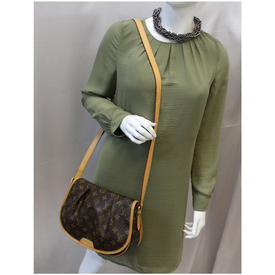 Menilmontant handbag Louis Vuitton Brown in Cotton - 37376913