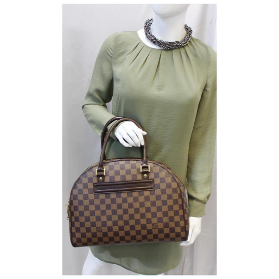 Nolita handbag Louis Vuitton Brown in Cotton - 19753940