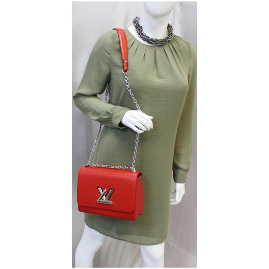 Twist leather handbag Louis Vuitton Red in Leather - 35483819