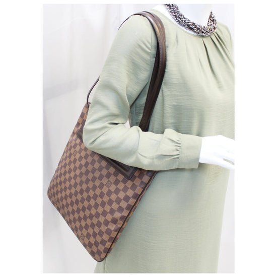 LOUIS VUITTON PARIOLI PM HAND TOTE BAG PURSE DAMIER EBENE N51123 AR0045  84177