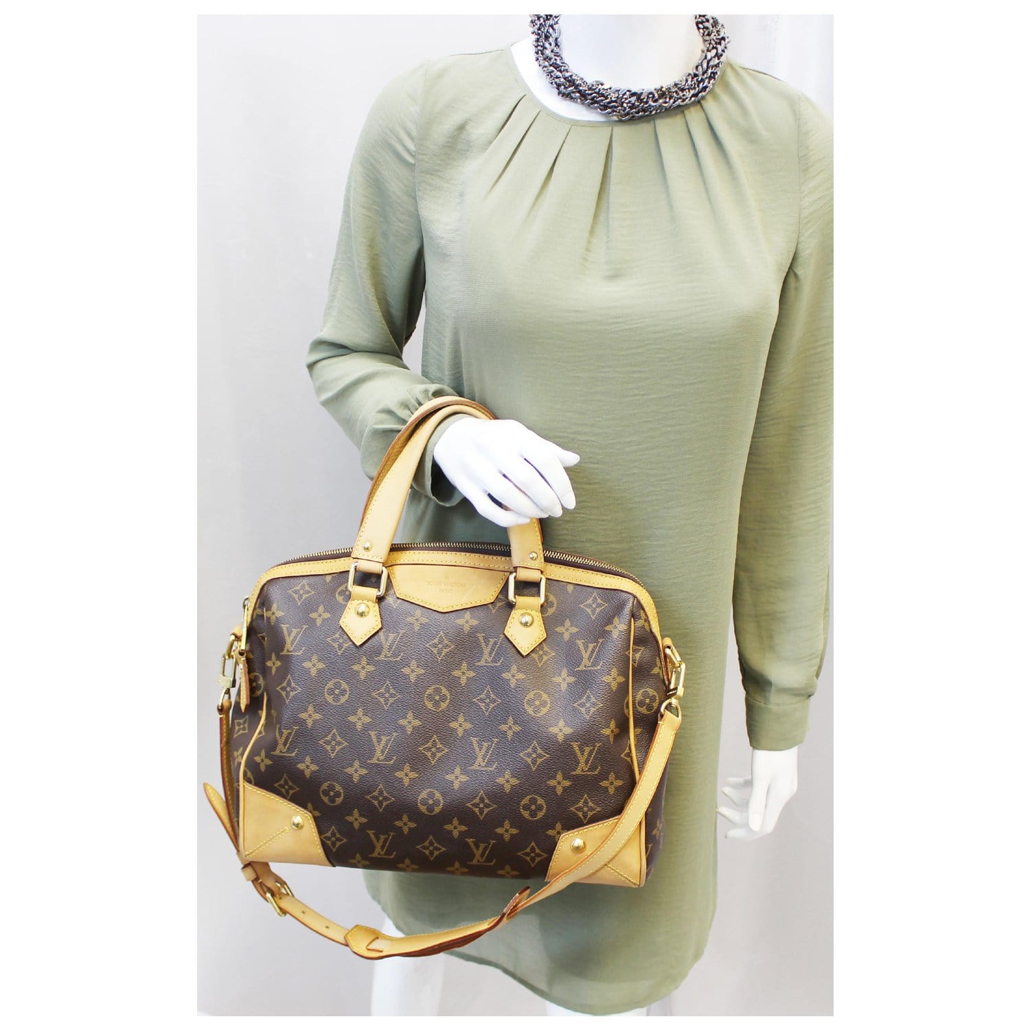 LOUIS VUITTON Retiro PM Monogram Canvas Shoulder Bag Brown-US