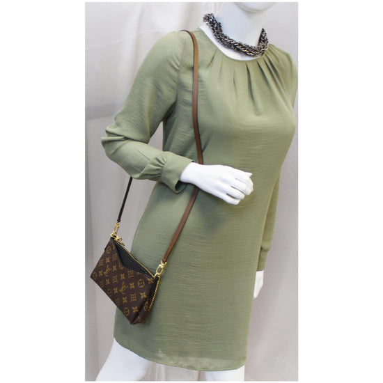 Louis Vuitton LV Pallas bag/clutch Brown Leather ref.381428 - Joli Closet