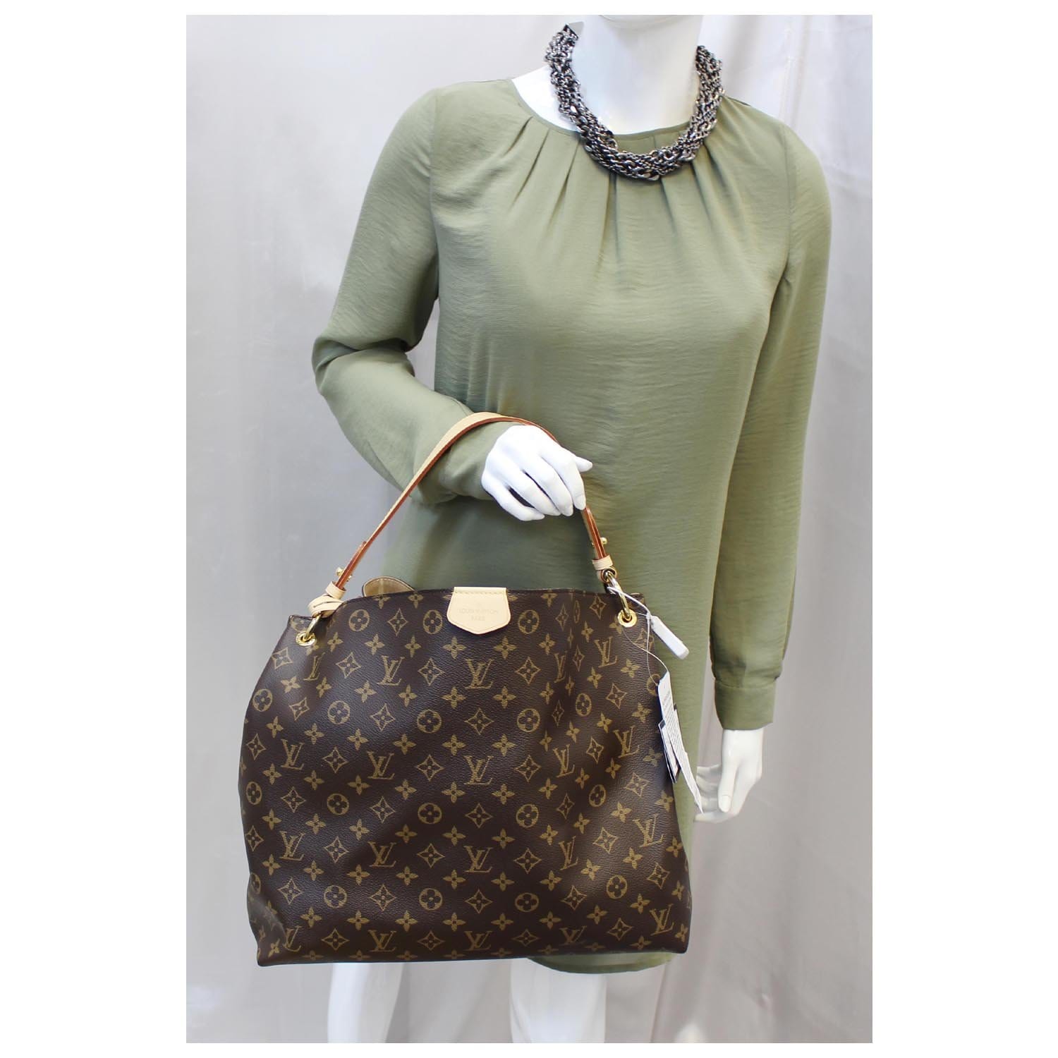 LOUIS VUITTON Graceful MM Monogram Canvas Shoulder Bag-US