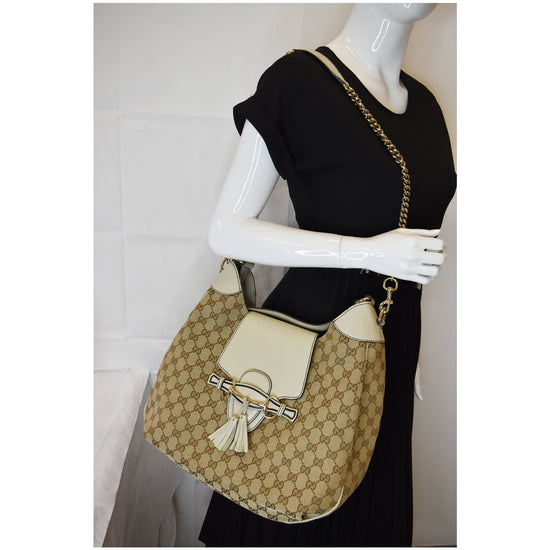 Gucci Emily Guccissima Leather Hobo Handbag 322226 Black Bag : :  Shoes & Handbags