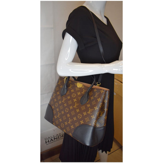 LOUIS VUITTON Flandrin Monogram Canvas Tote Shoulder Bag Brown